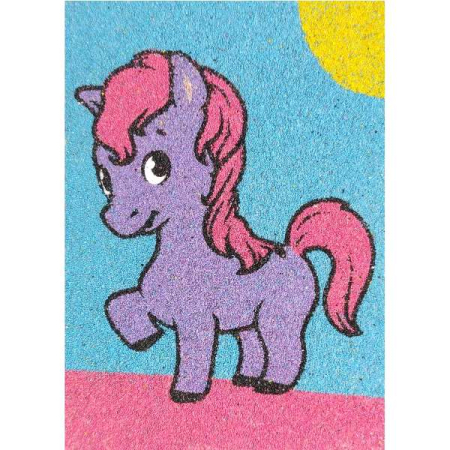 Tablou cu nisip - Set tablou cu nisip ponei A5