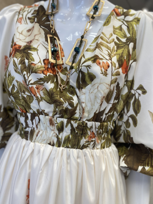 Rochie imprimeu frunze [3]