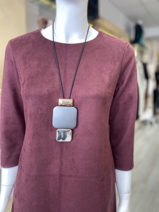 Rochie casual piele intoarsa [3]