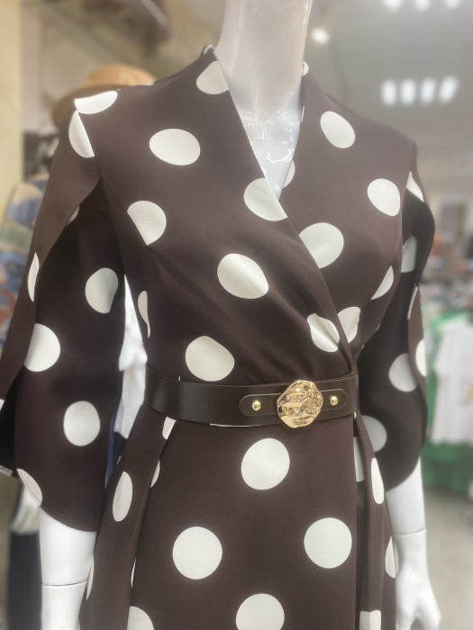 Rochie maro imprimeu buline [3]