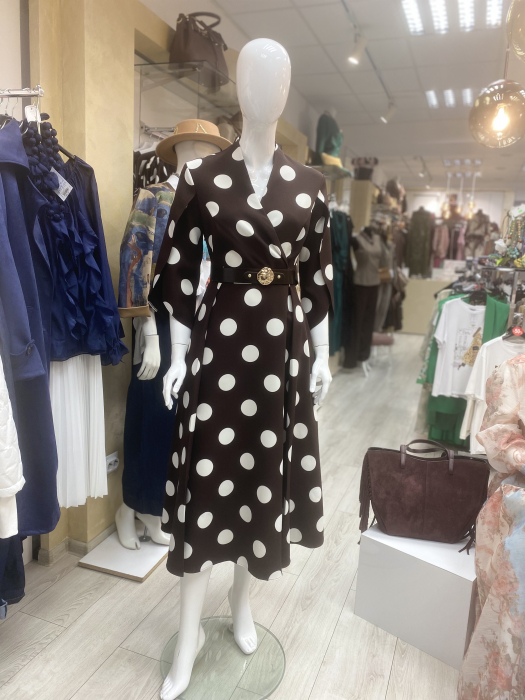 Rochie maro imprimeu buline [1]