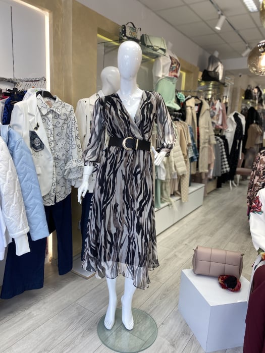 Rochie voal  imprimeu zebră [2]
