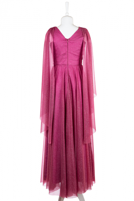 Rochie lungă elegantă roz închis [3]