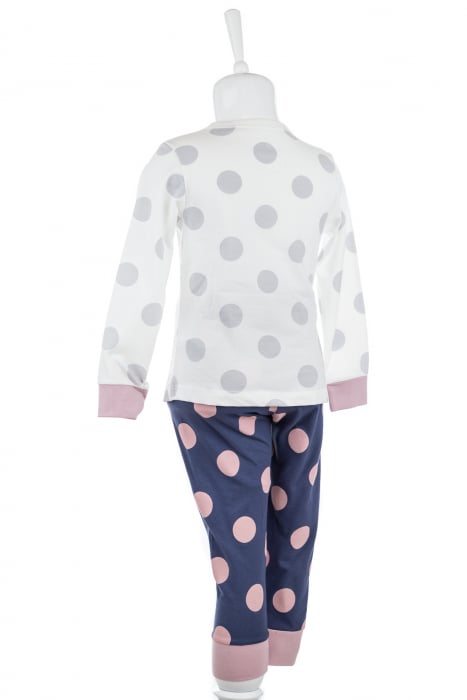 Pijamale cu buline gri/roz, pentru fete [3]