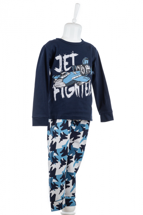Pijamale cu jet fighter, bleumarin, pentru băieți [1]