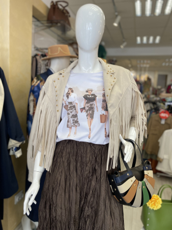Pantaloni dama casual/Fusta dama - Fusta maro