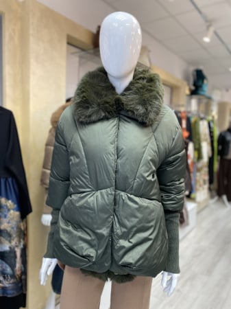 Rochii dama elegante - Geaca verde scurtă