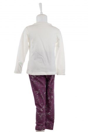 Pijamale cu fluture pentru fete, alb/grena [2]