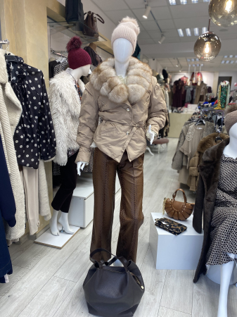 HAINA BLANA NATURALA,PALTOANE,GECI SI VESTE - Geaca cu guler blana naturala