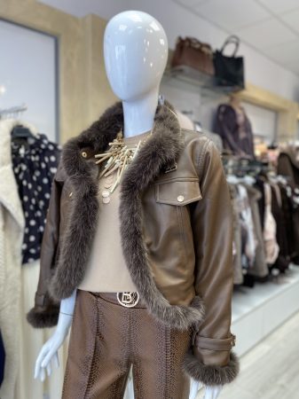 Geaca piele ecologica cu blanita [2]