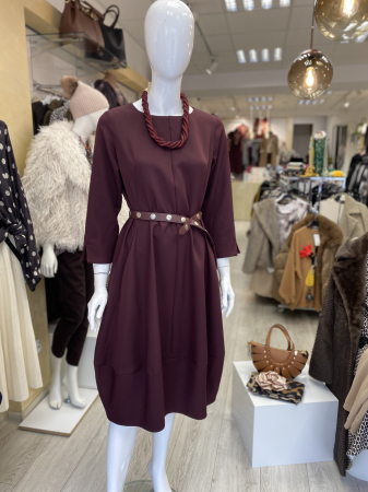 Rochie casual bordo [1]