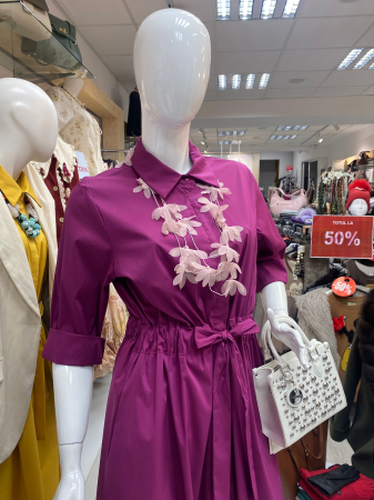 Rochie casual roz intens [2]