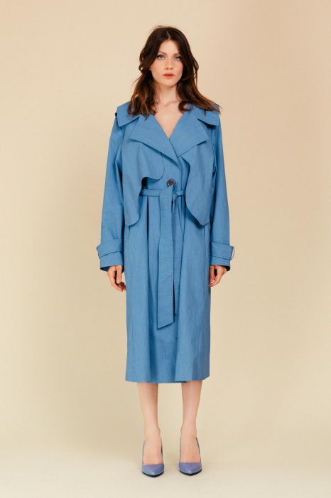Trench BLUE RAIN din denim [2]