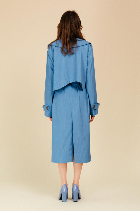 Trench BLUE RAIN din denim [4]