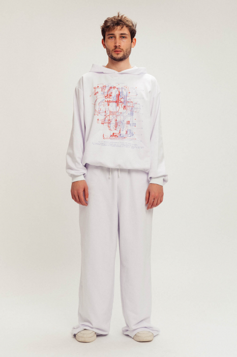 Hanorac 1300 alb unisex [3]