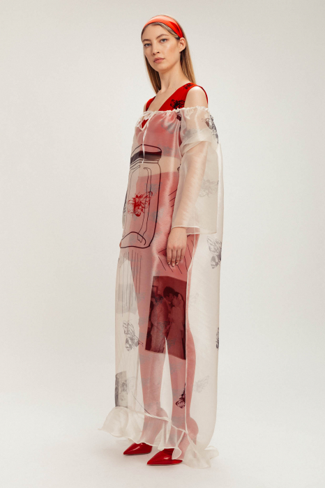 Rochie transparentă FEEL lungă din organza [3]