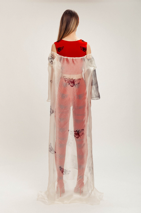 Rochie transparentă FEEL lungă din organza [5]