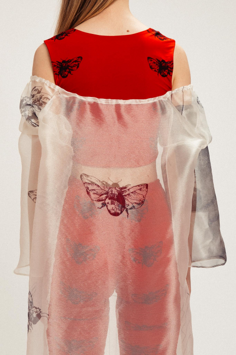 Rochie transparentă FEEL lungă din organza [6]