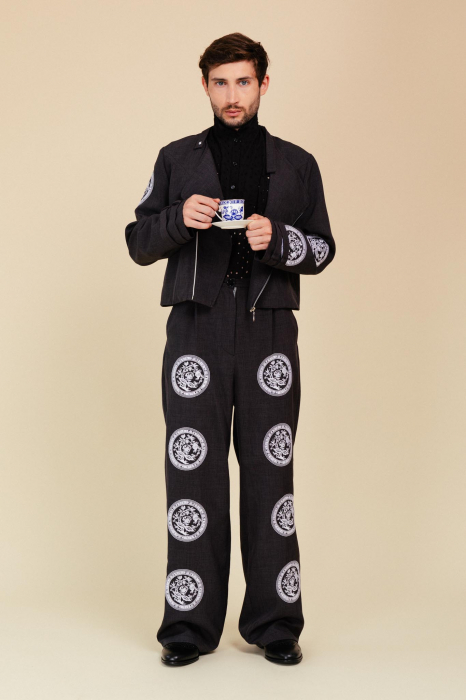 Jachetă EMBROIDERED TEA cu fermoar [2]