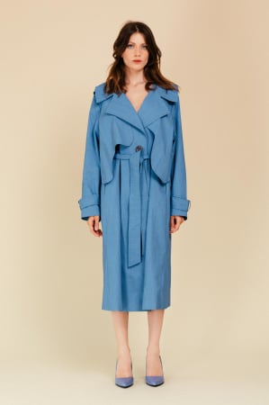 Trench BLUE RAIN din denim [1]