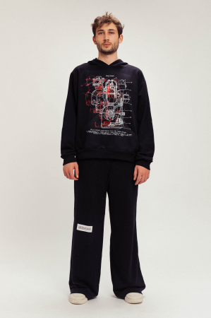 Hanorac 1300 bleu-marin unisex [2]