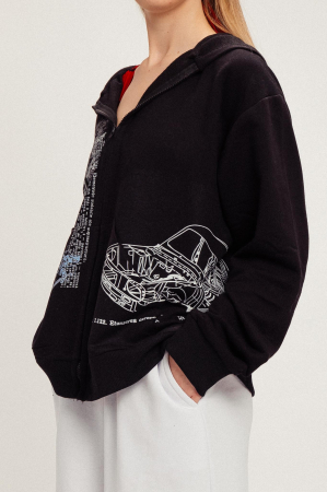 Hanorac COMPONENTS negru unisex [3]
