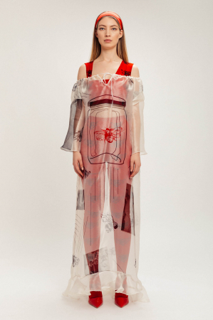 Rochii - Rochie transparentă FEEL lungă din organza