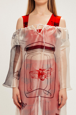 Rochie transparentă FEEL lungă din organza [1]