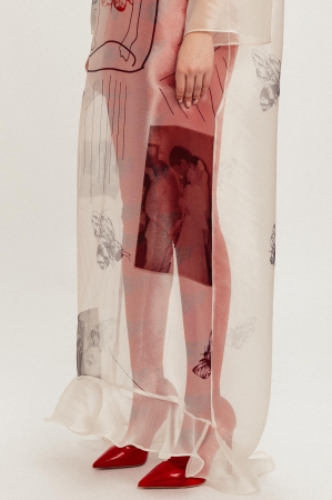 Rochie transparentă FEEL lungă din organza [3]