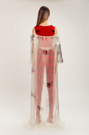 Rochie transparentă FEEL lungă din organza [4]
