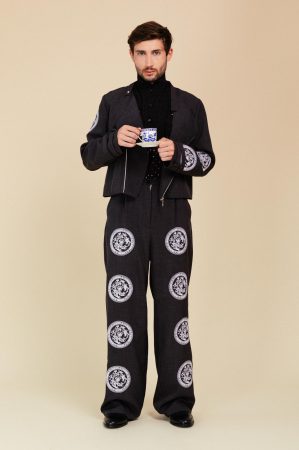 Jachetă EMBROIDERED TEA cu fermoar [1]