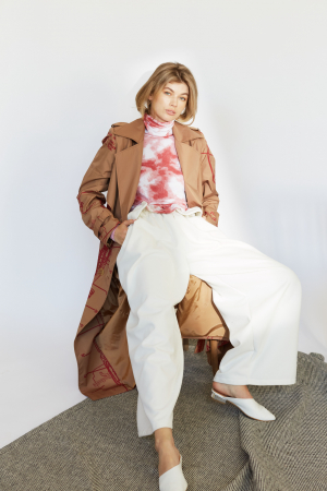 Pantaloni LOOSE albi unisex [4]
