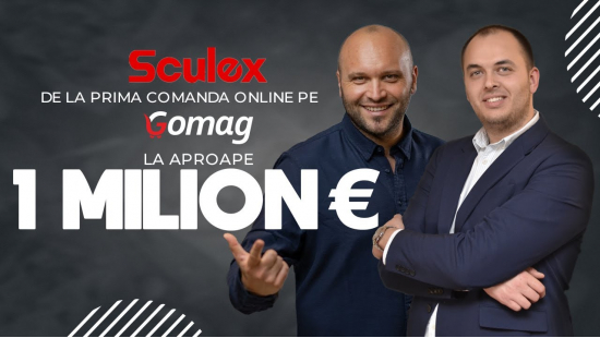 Sculex.ro de la prima comanda online in 3 zile pe Gomag, la aproape 1 mil. Euro
