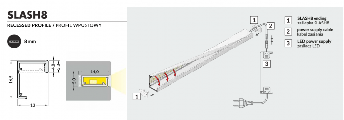Profil LED flexibil SLASH8 [8]