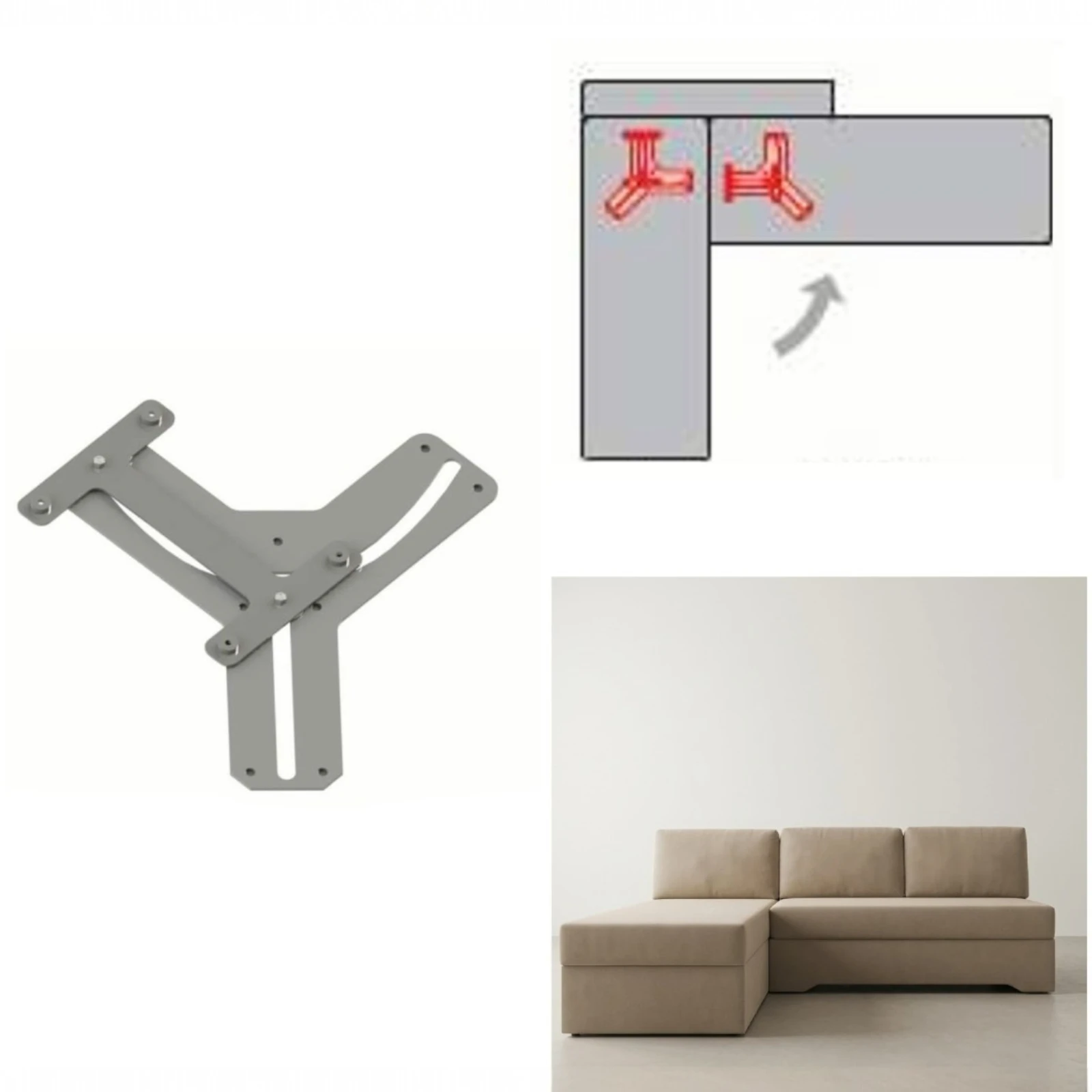 Mecanism VG rotire șezut colțar – transformare în suprafață de dormit [5]