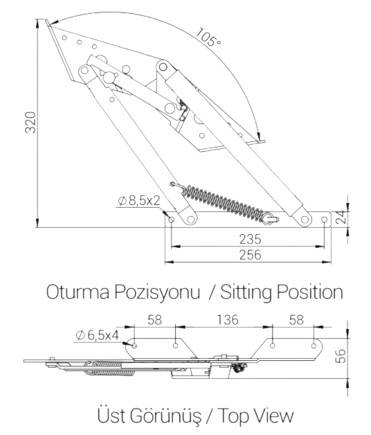Mecanism VG Click-Clack cu Arc pentru canapea [7]