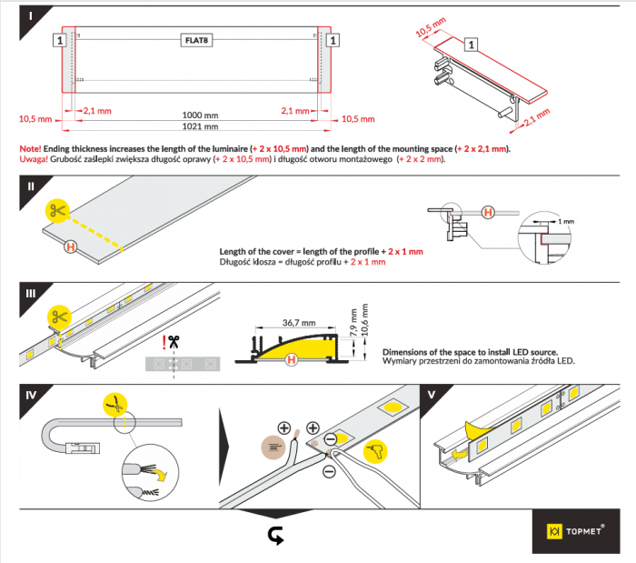 Profil LED Flat8 - profil parabolic încastrat [6]
