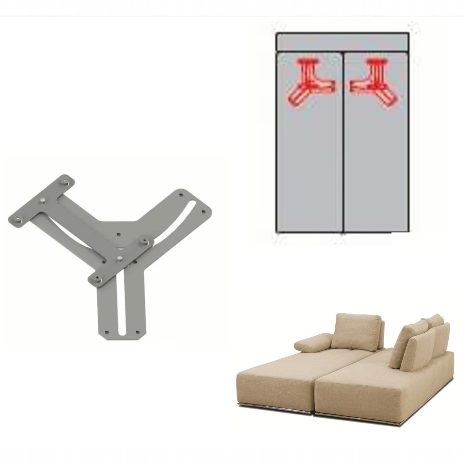 Mecanism VG rotire șezut colțar – transformare în suprafață de dormit [6]