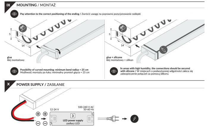 Profil LED flexibil SLASH8 [12]