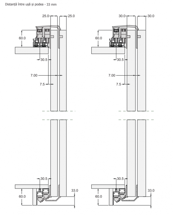 Aliante - Kit 2 uși 25 mm, H=33 mm, 85 Kg [5]