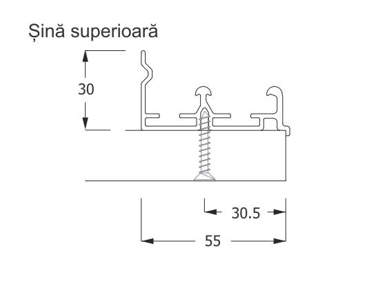 Șină superioară sistem uși glisante Aliante marca Mixal [2]