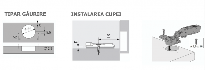 Balama Sensys standard, cu amortizare, 110° [9]