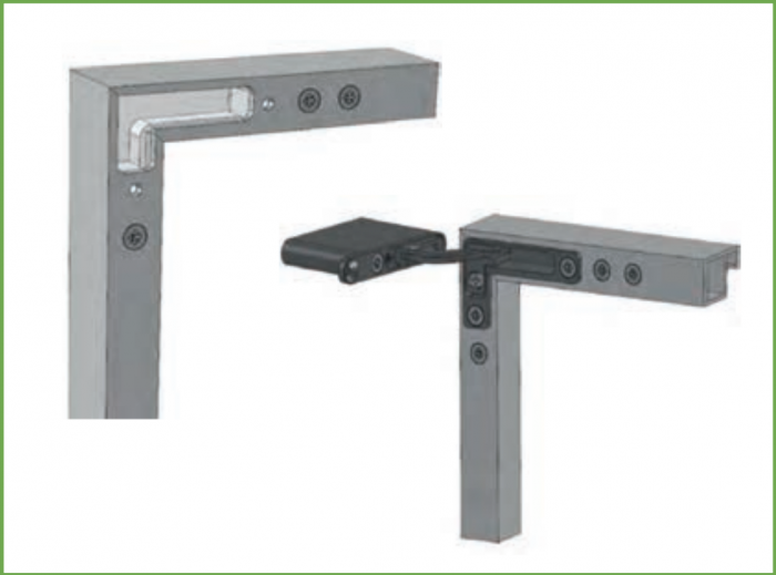 Balamalele ascunse HH165 pentru rame de aluminiu marca Furnital [2]