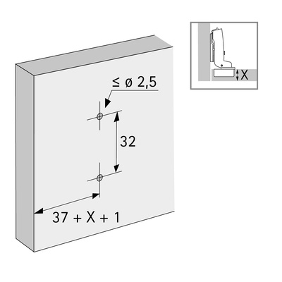 Balamale Sensys cu amortizor (Plăcuță  h 0 mm Cruce excentric) pentru Rame de aluminiu [8]
