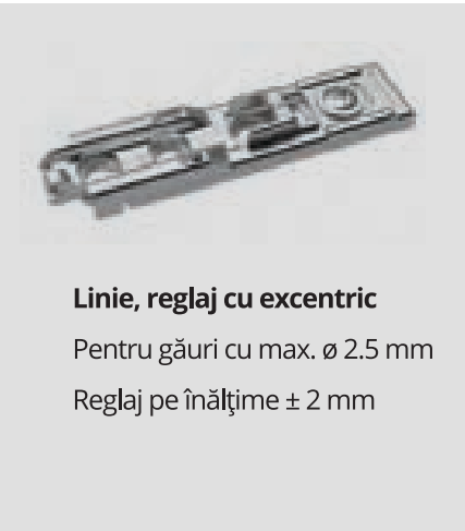 Balamale Sensys cu amortizor (Plăcuță Linie, excentric) pentru Rame de aluminiu [3]