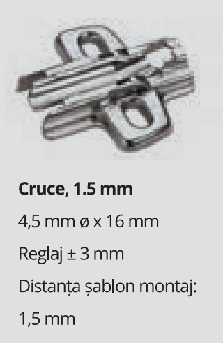 Balamale Sensys fără amortizor (Plăcuță Cruce excentric) pentru Rame de aluminiu [3]