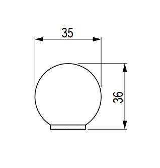 Buton (din lemn) colorat Bala  pentru mobilier [2]