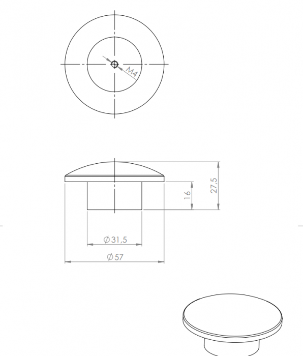 Buton colorat Sola pentru mobilier [2]