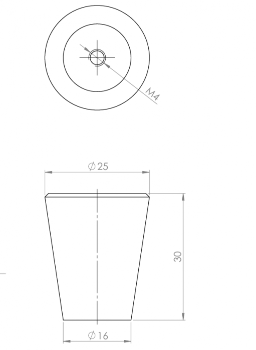 Buton Conic  Ø 25 mm [2]