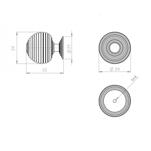 Buton Small Neck Auriu Mat [2]